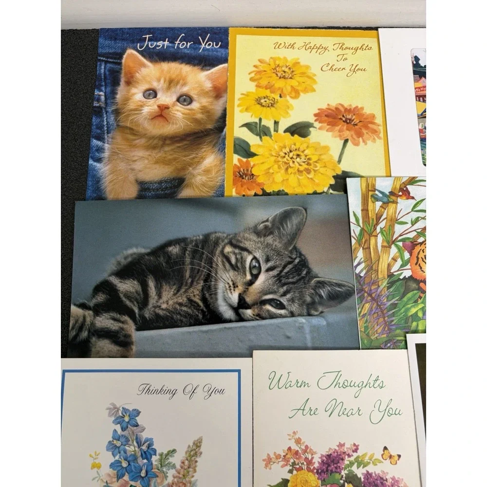 Vintage Thinking of You Cards Fronts ONLY Scrapbooking Crafts Lot of 50+
